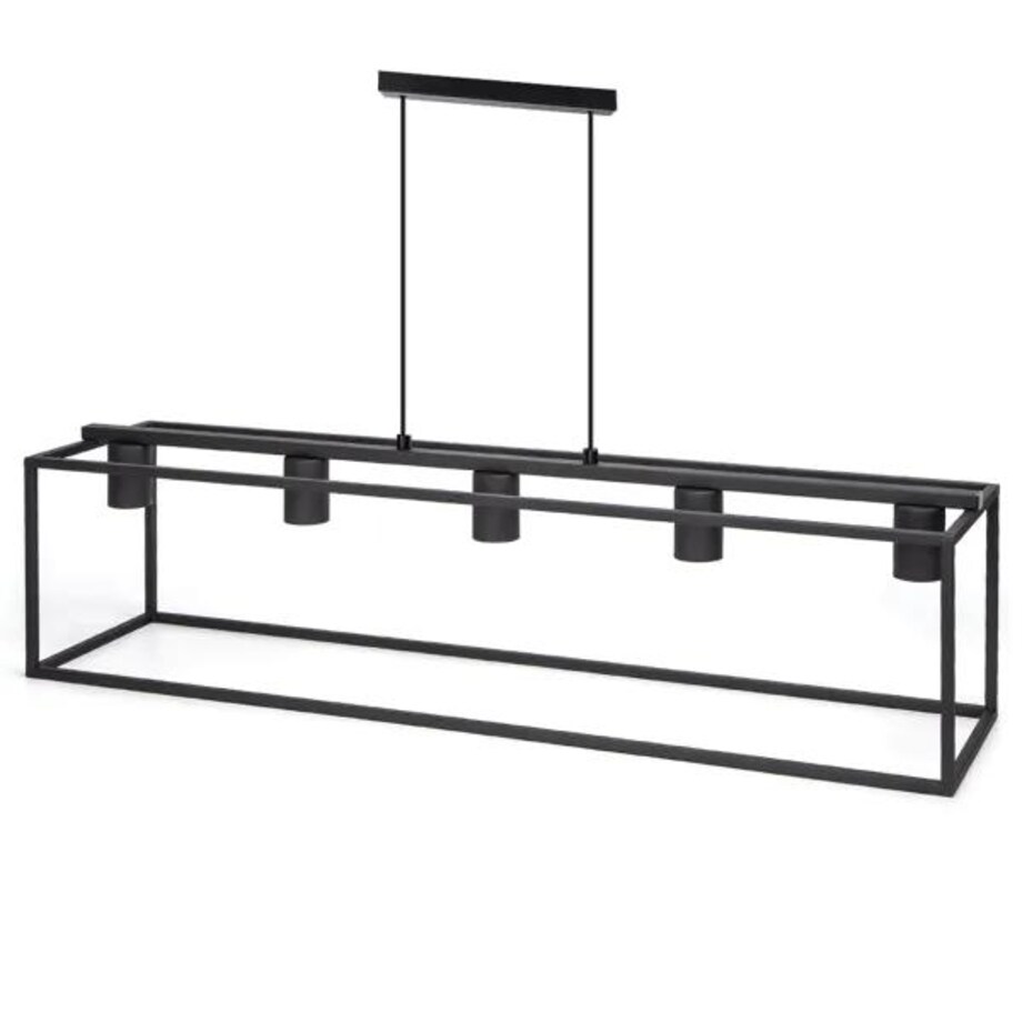 5-punktowa metalowa lampa wisząca, e27 loft 125 cm