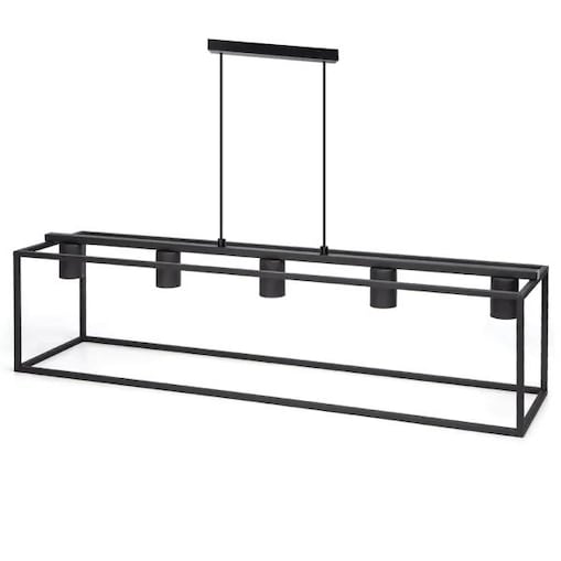 5-punktowa metalowa lampa wisząca, e27 loft 125 cm