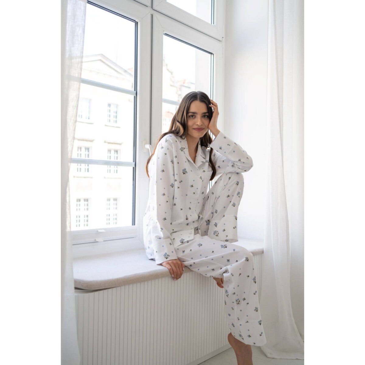 Piżama Niezapominajki długa L