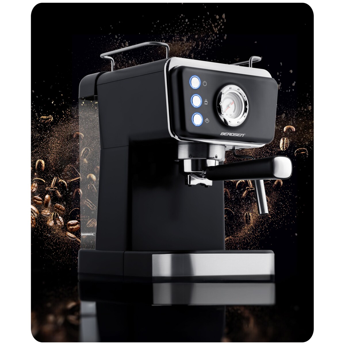 Ekspres do kawy ciśnieniowy kolbowy ze spieniaczem 377200 Berdsen