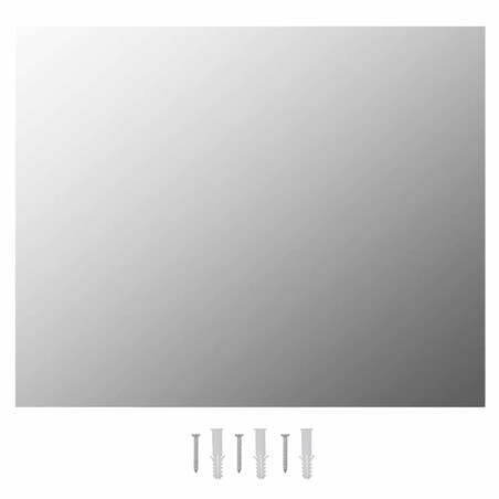 vidaXL Lustro ścienne z lampkami LED, bez ramy, prostokątne, szklane