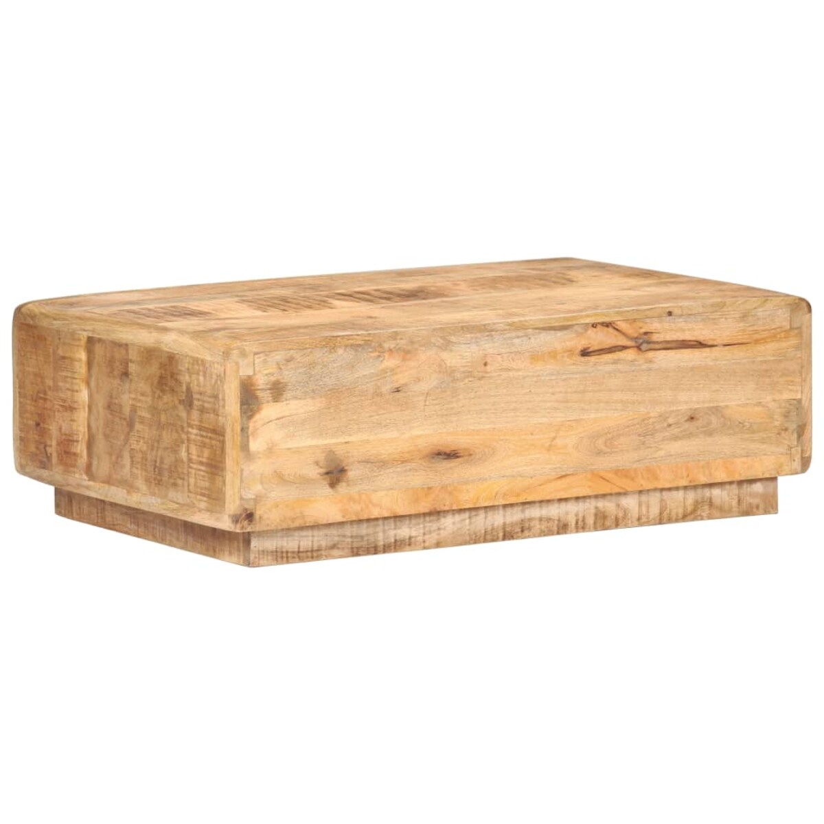 vidaXL Stolik kawowy, 90x60x29 cm, surowe drewno mango