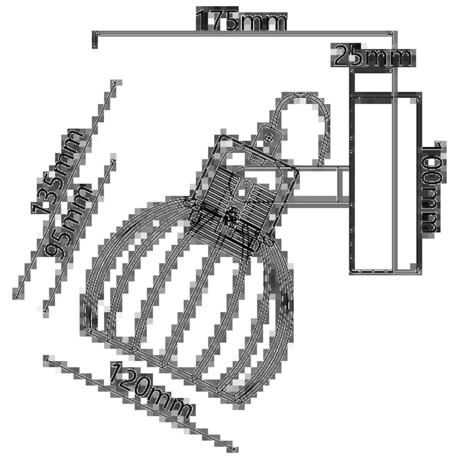kinkiet ścienny voltaro cage lampa loftowa retro metalowa czarna