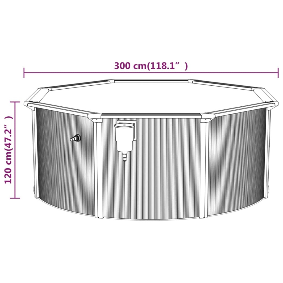 vidaXL Basen z pompą z filtrem piaskowym, 300x120 cm