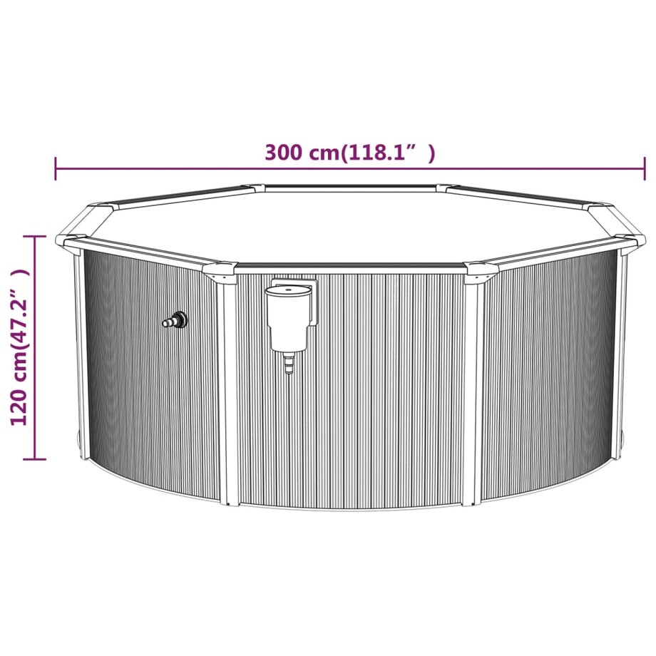 vidaXL Basen z pompą z filtrem piaskowym, 300x120 cm