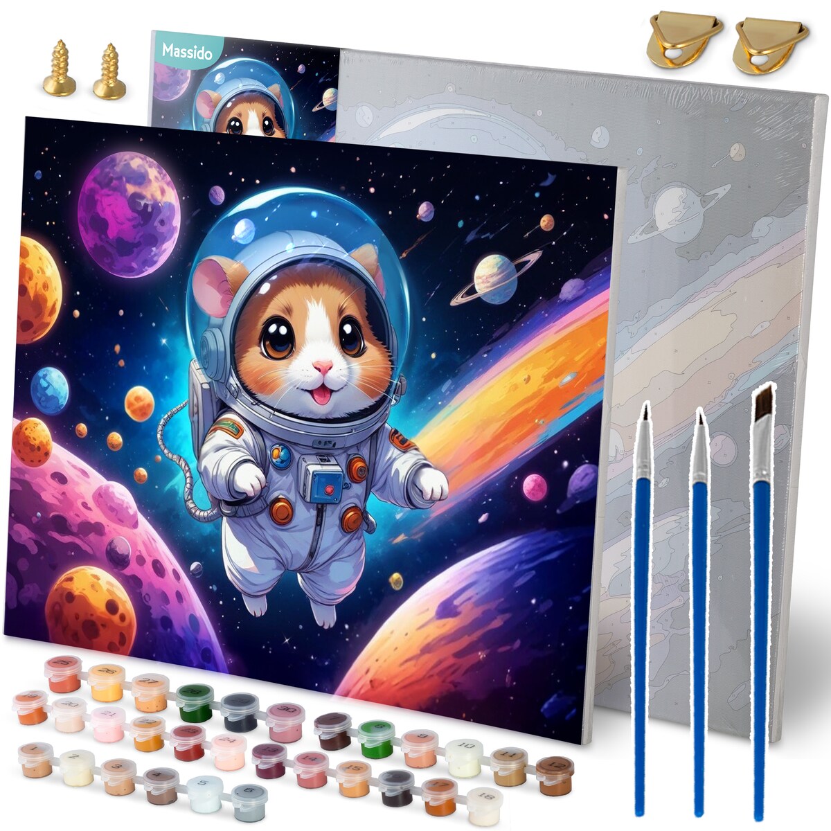 Malowanie po numerach obraz z ramą 40x50 Astronauta Massido