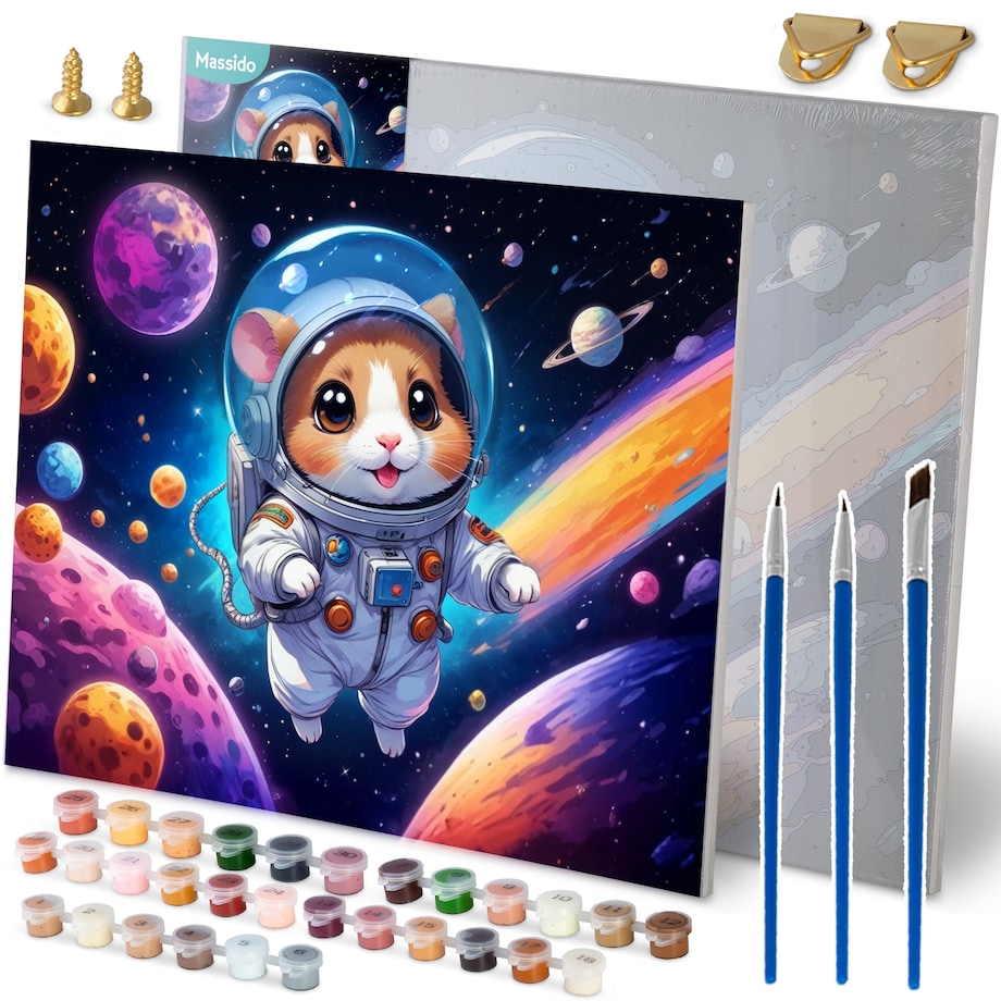 Malowanie po numerach obraz z ramą 40x50 Astronauta Massido