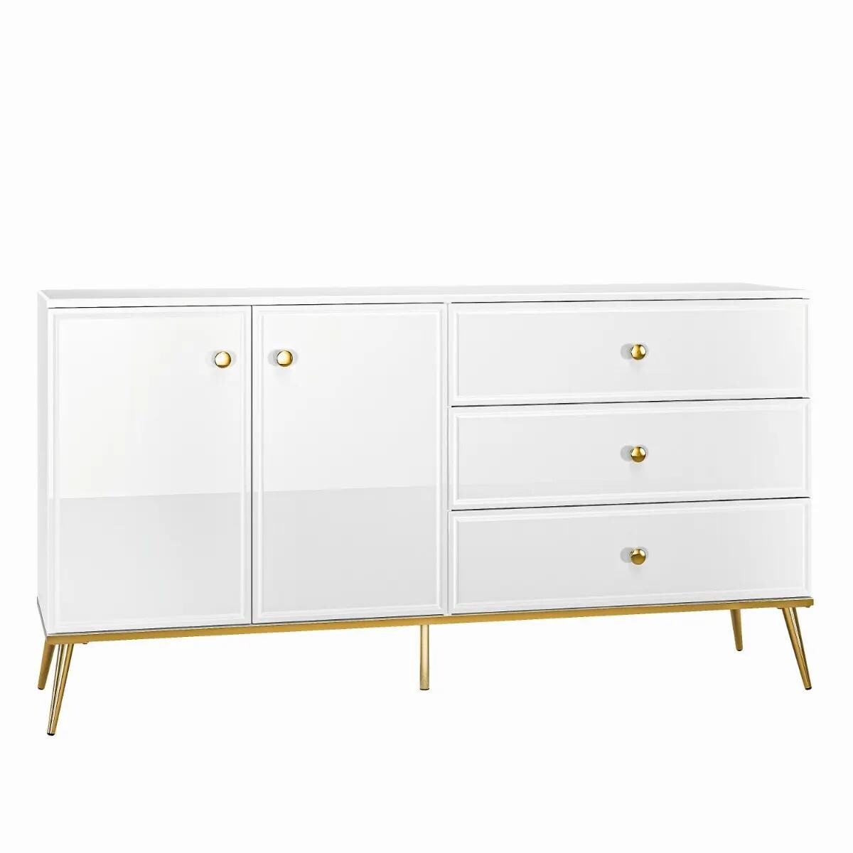 Komoda GALENA 160 2D3S biały połysk