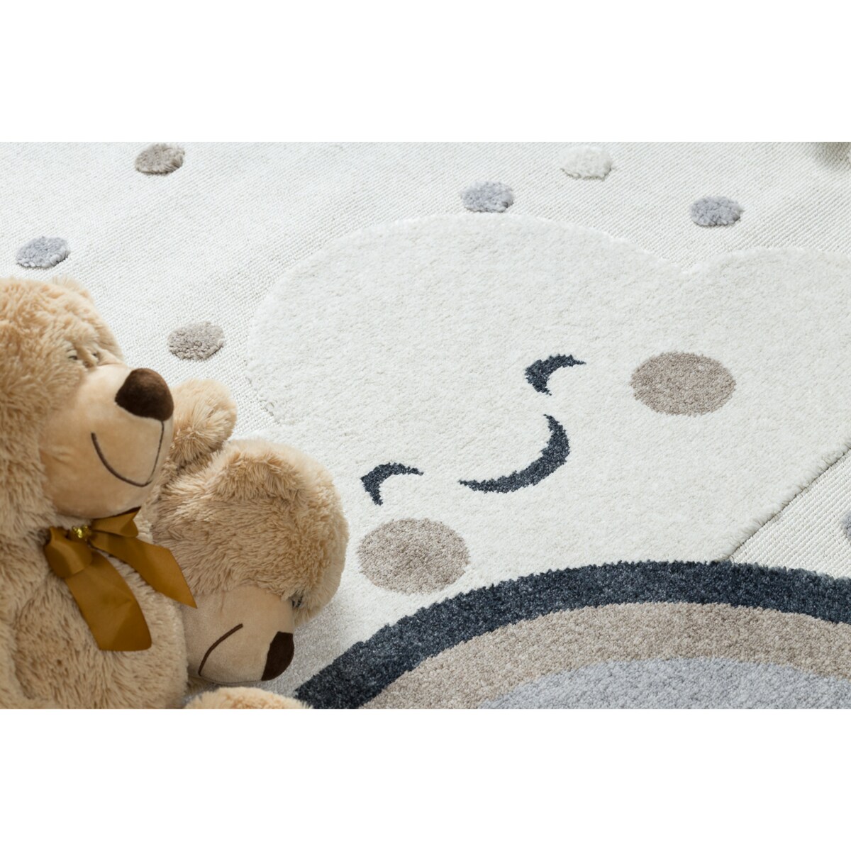 Dywan YOYO EY78 koło biały / beż - koło 160 cm