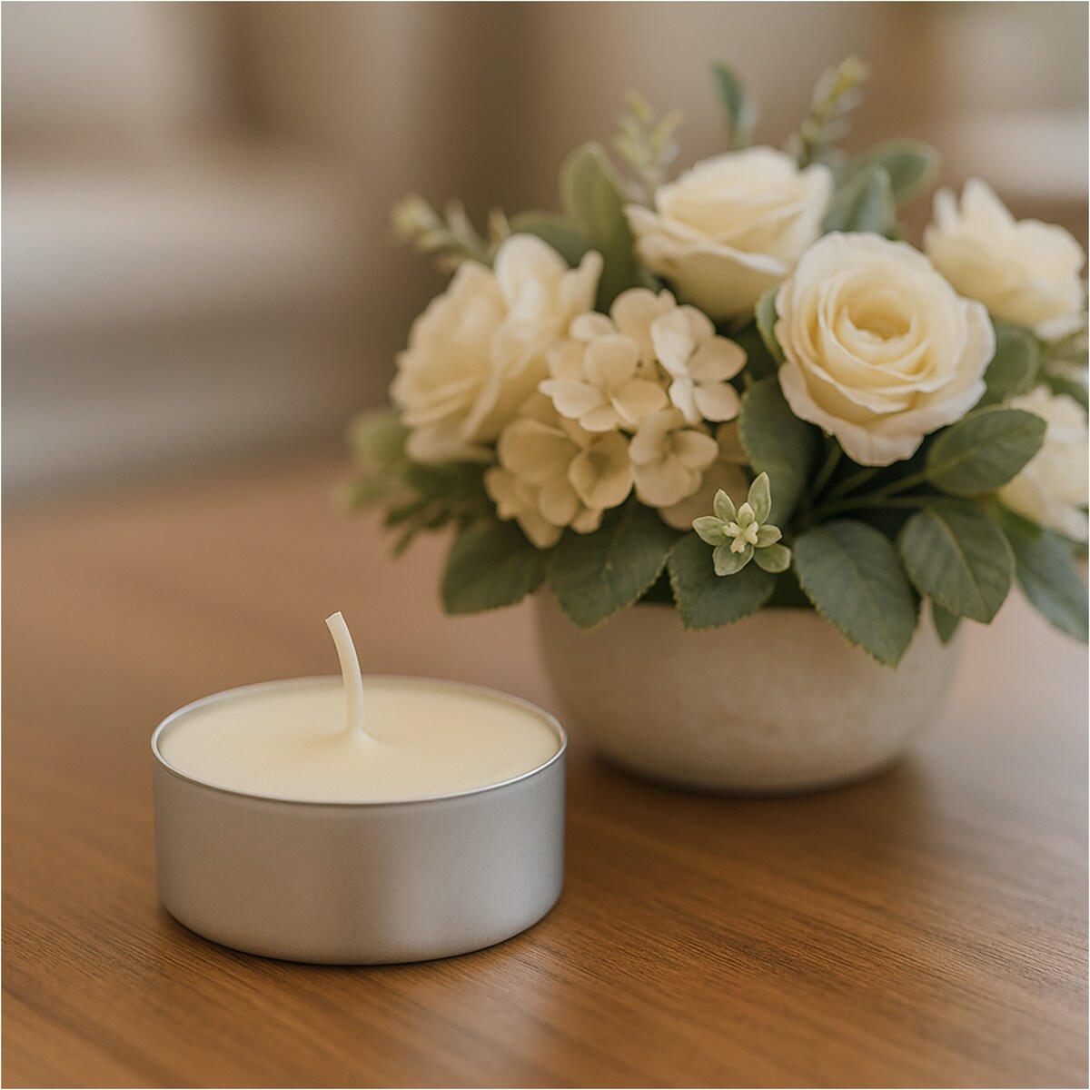 Świeczki Zapachowe Parafinowe Tealight Małe Podgrzewacze Zestaw 10 Szt. Moss Amber