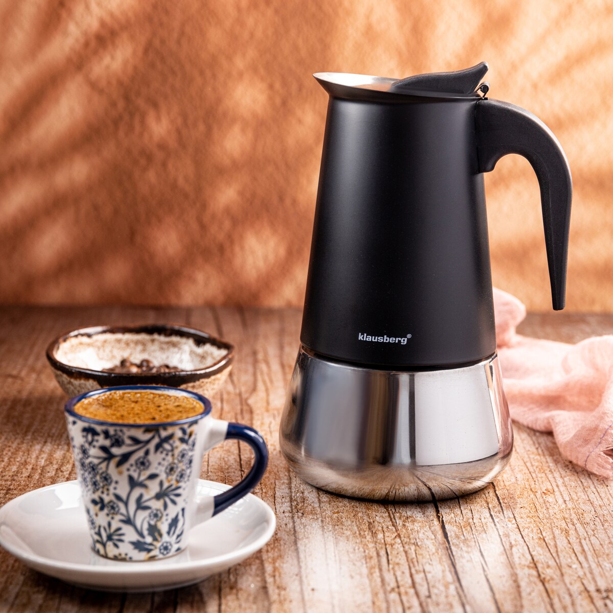 Kawiarka espresso kafeterka ciśnieniowa KLAUSBERG 450ml 9 filiżanki