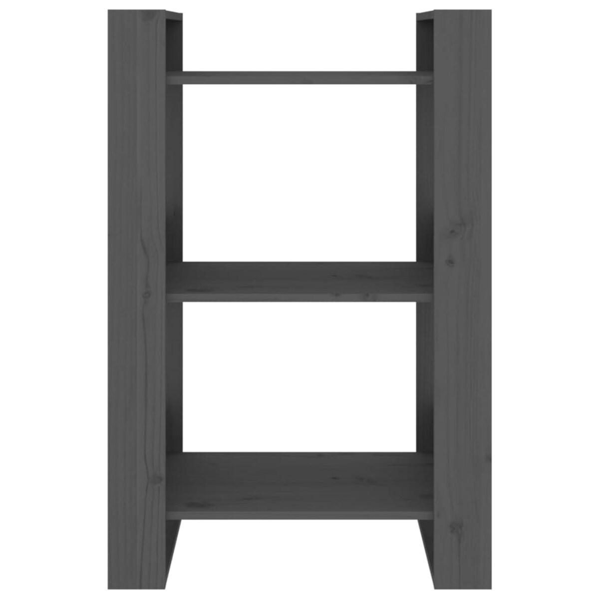 vidaXL Regał na książki/przegroda, szary, 60x35x91 cm, sosnowy