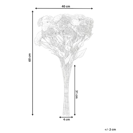 Bukiet sztucznych kwiatów SILVEIRA 60 cm Różowy