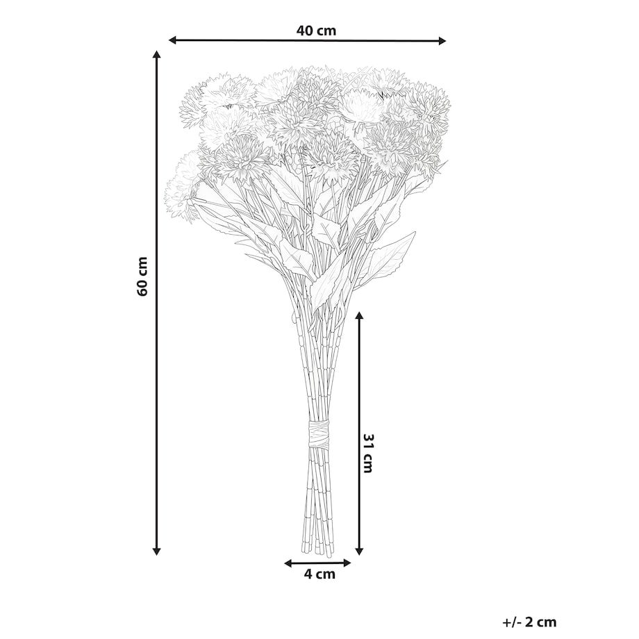 Bukiet sztucznych kwiatów SILVEIRA 60 cm Różowy