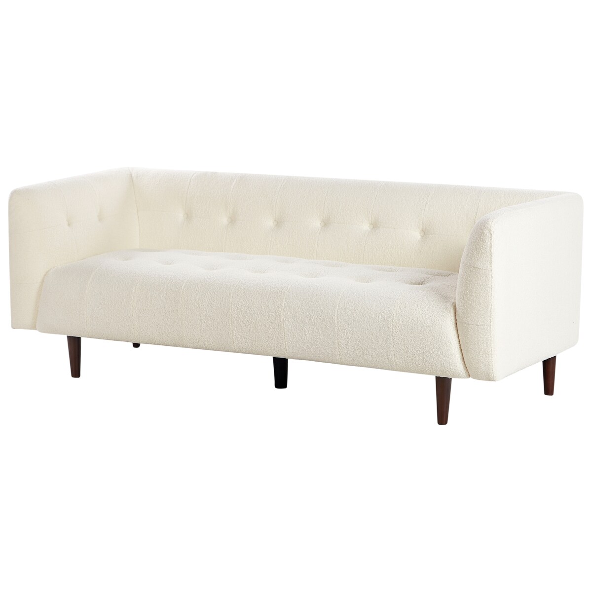 Sofa dla 3 osób BYSKE Boucle Złamana biel