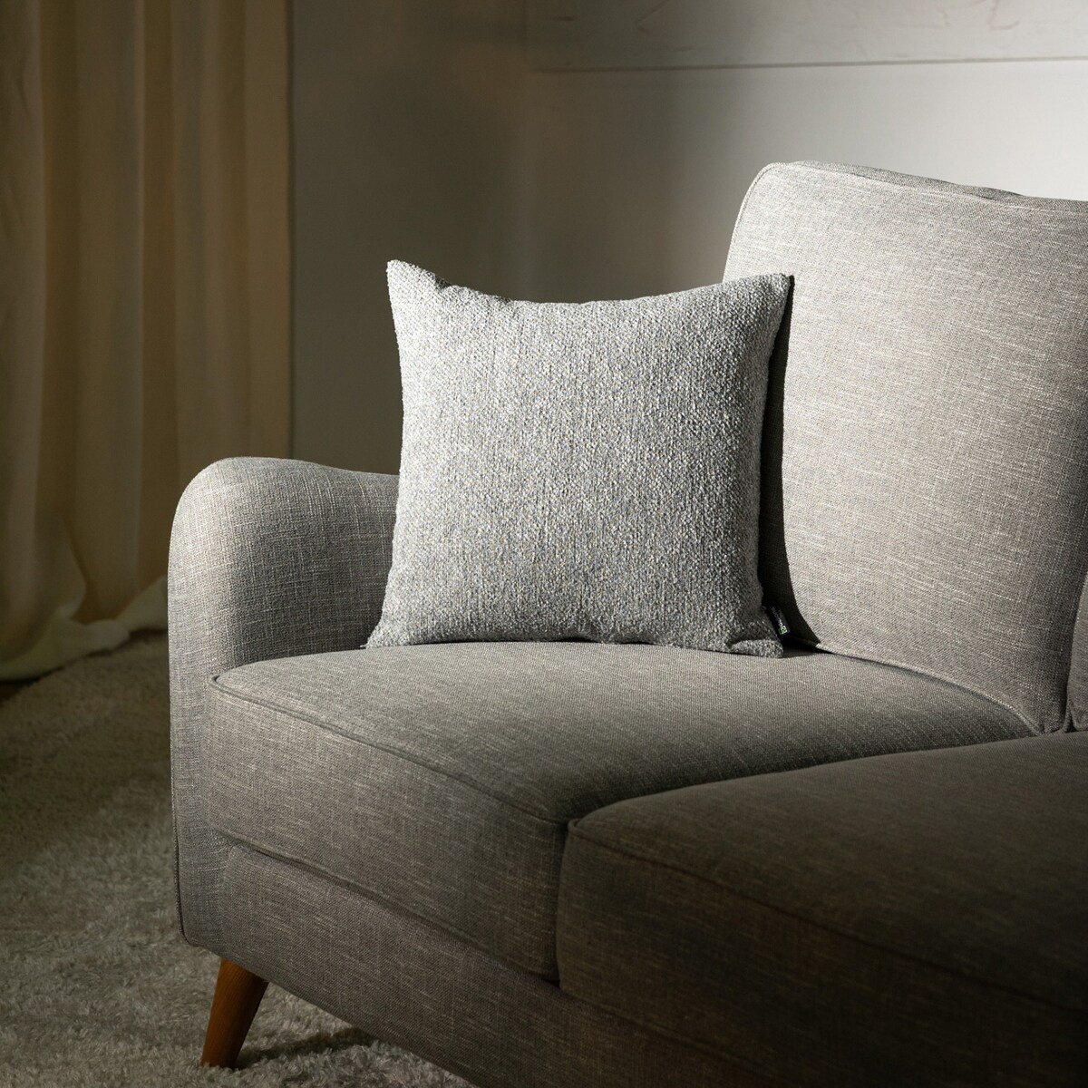 Poszewka Kinga na poduszkę 60x60 szary melanż