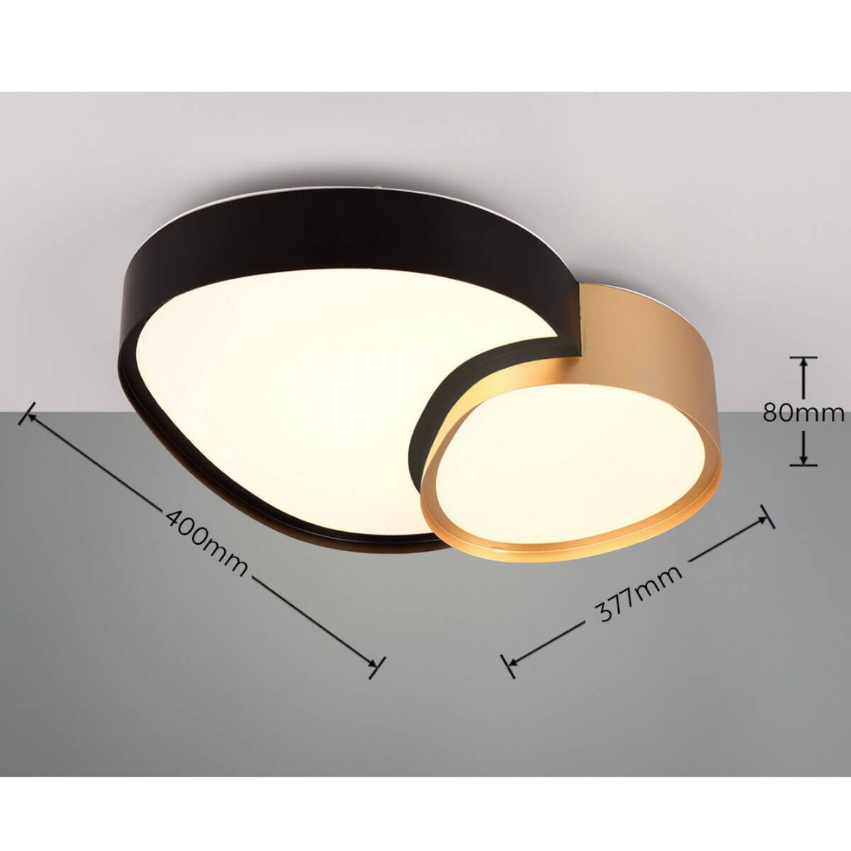 Salonowa lampa sufitowa Rise 647510280 Trio LED 21W 2700-6500K czarna złota biała