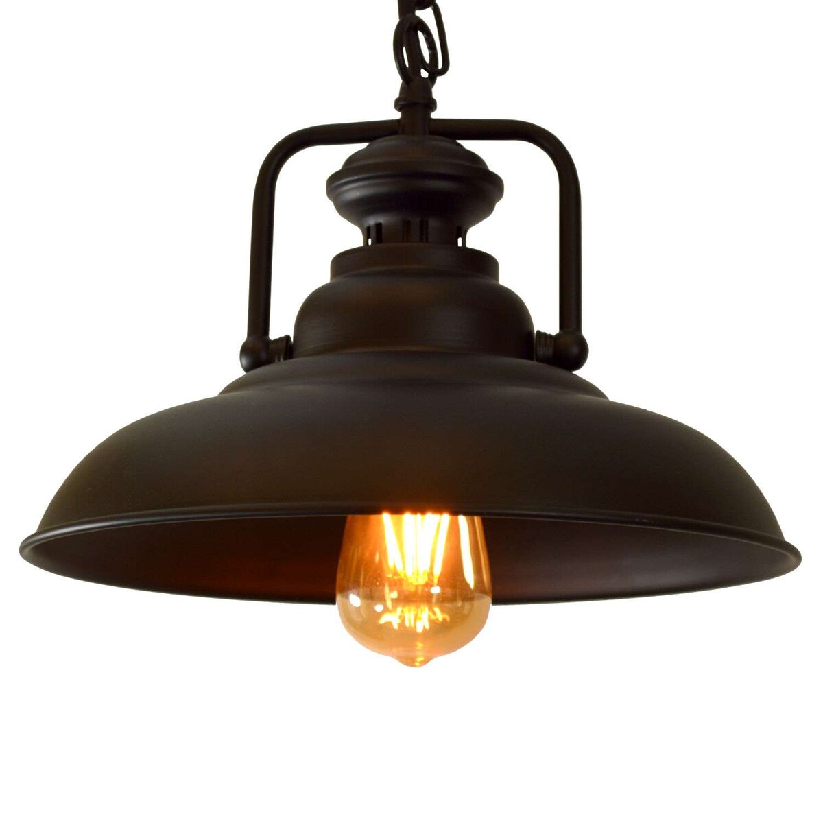LAMPA wisząca ICELAND 305473 Polux industrialna OPRAWA zwis na łańcuchu czarny