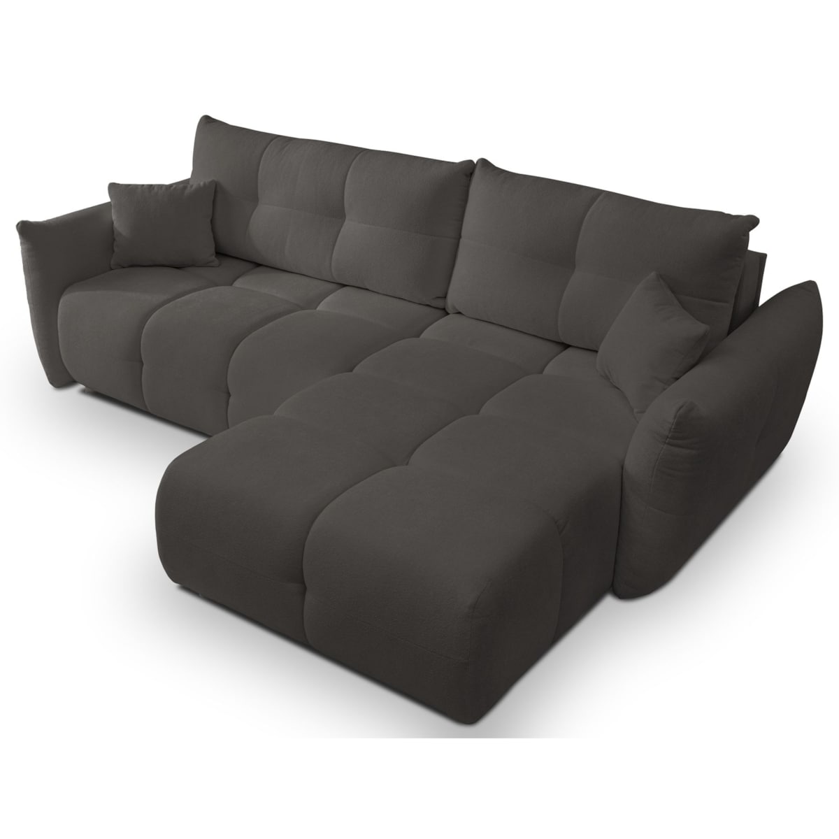 Narożnik z funkcją spania do salonu BOSE, prawostronny, grafitowy