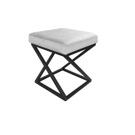 Pufa ZAZU 2 MG VELVET jasnoszara