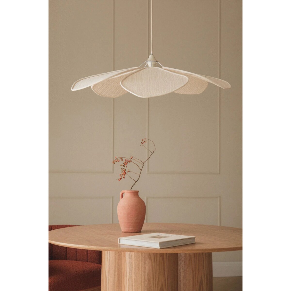 Lampa sufitowa kremowa Benavid Ø100 cm