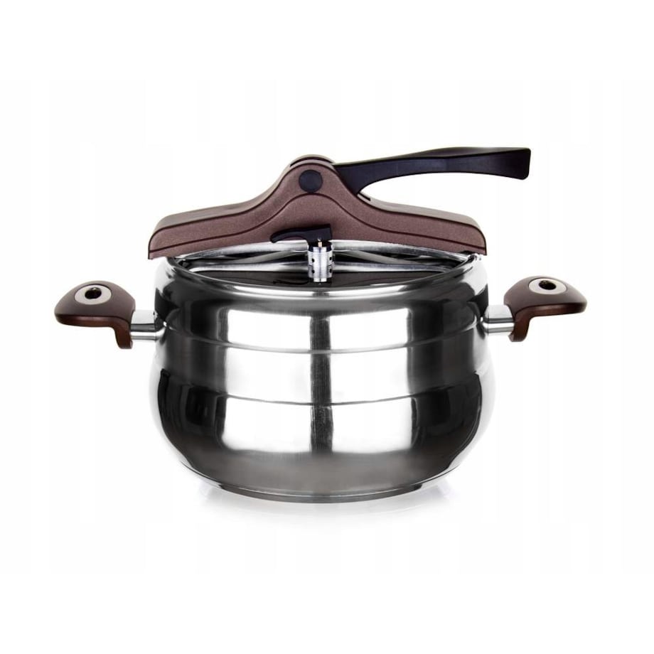 SZYBKOWAR garnek parowy 5 L BROWN uchwyt sprzęt na prezent szybki obiad