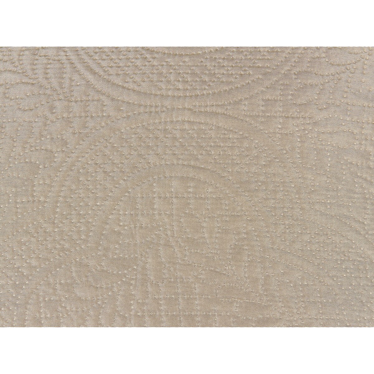 Komplet narzuta na łóżko z poduszkami tłoczona 140 x 210 cm szarobeżowy SHUSH