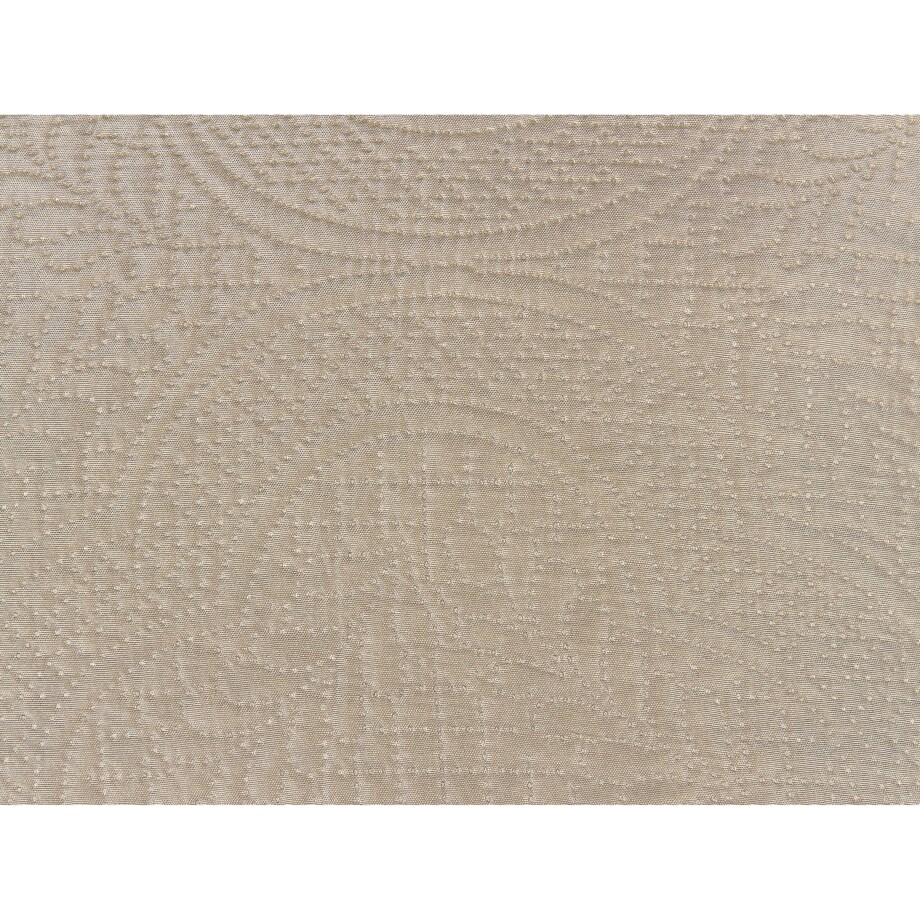 Komplet narzuta na łóżko z poduszkami tłoczona 140 x 210 cm szarobeżowy SHUSH