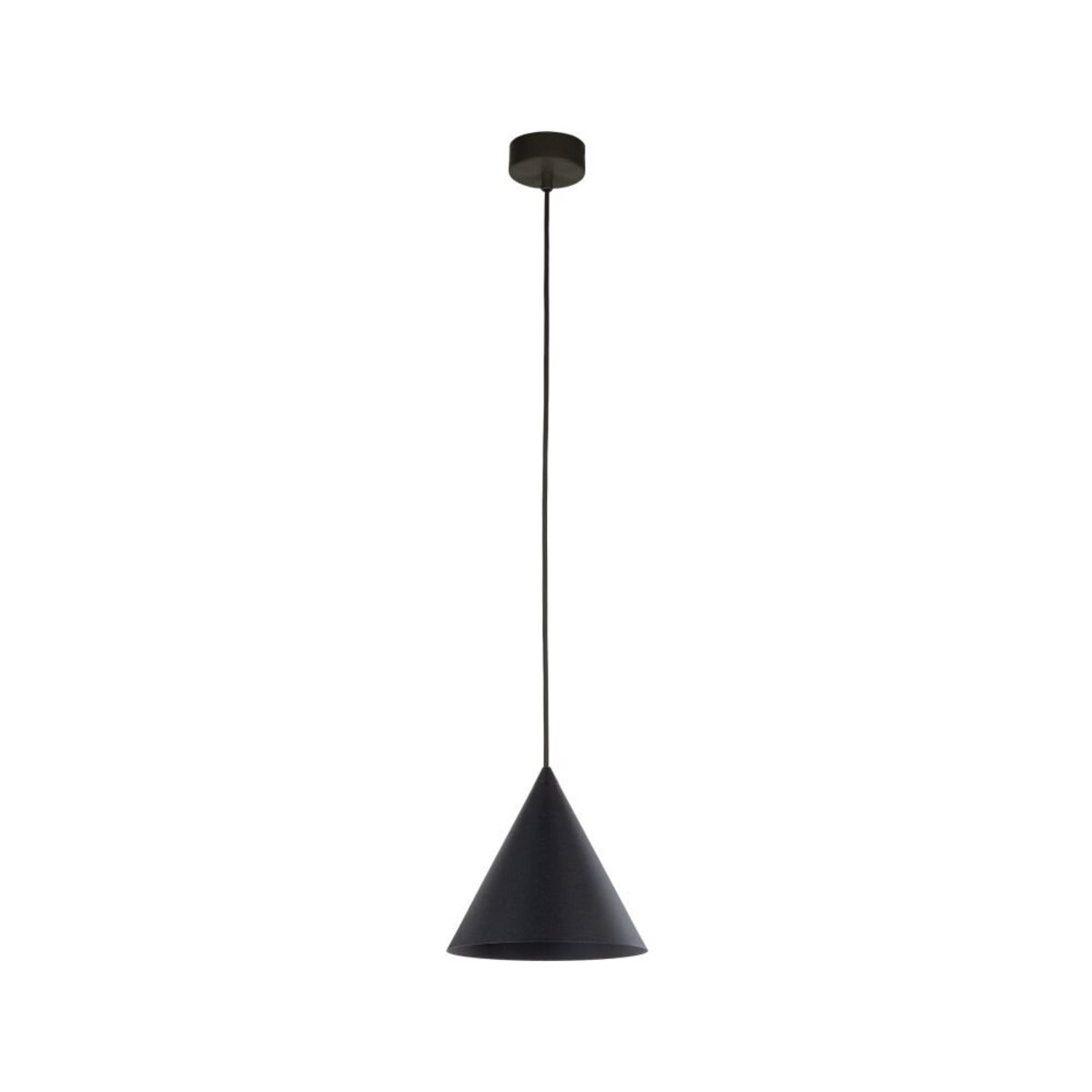 Lampa wisząca TK Lighting CONO BLACK 10058 czarna E27 19 cm regulowana wysokość do 140 cm metalowy klosz
