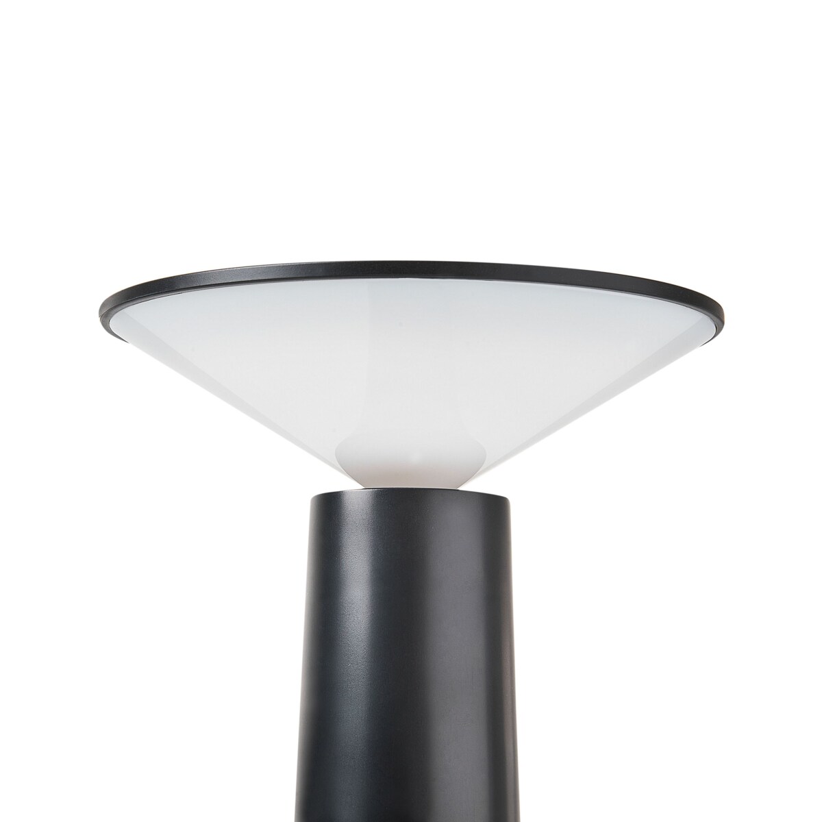 Bezprzewodowa lampa stołowa metalowa czarna LEVIRA