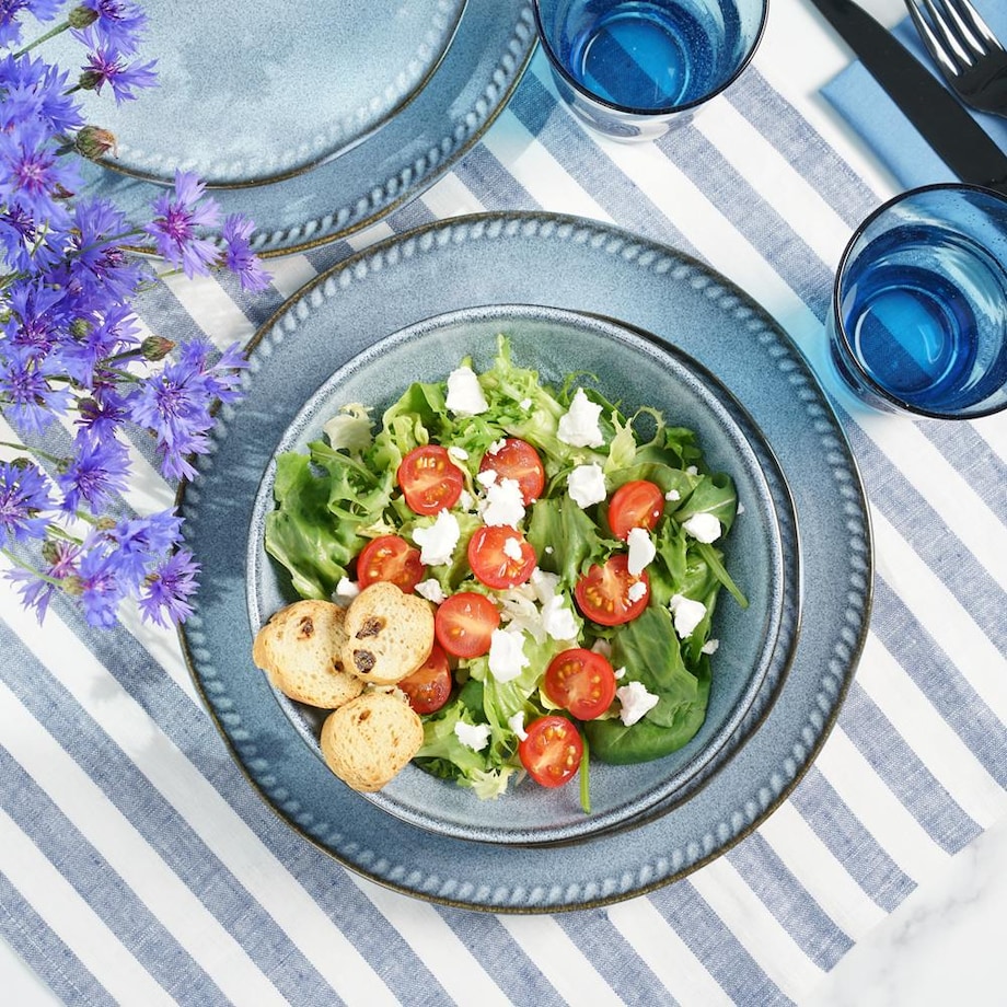 VILLA ITALIA Talerz głęboki ceramiczny niebieski 20 cm DENIM