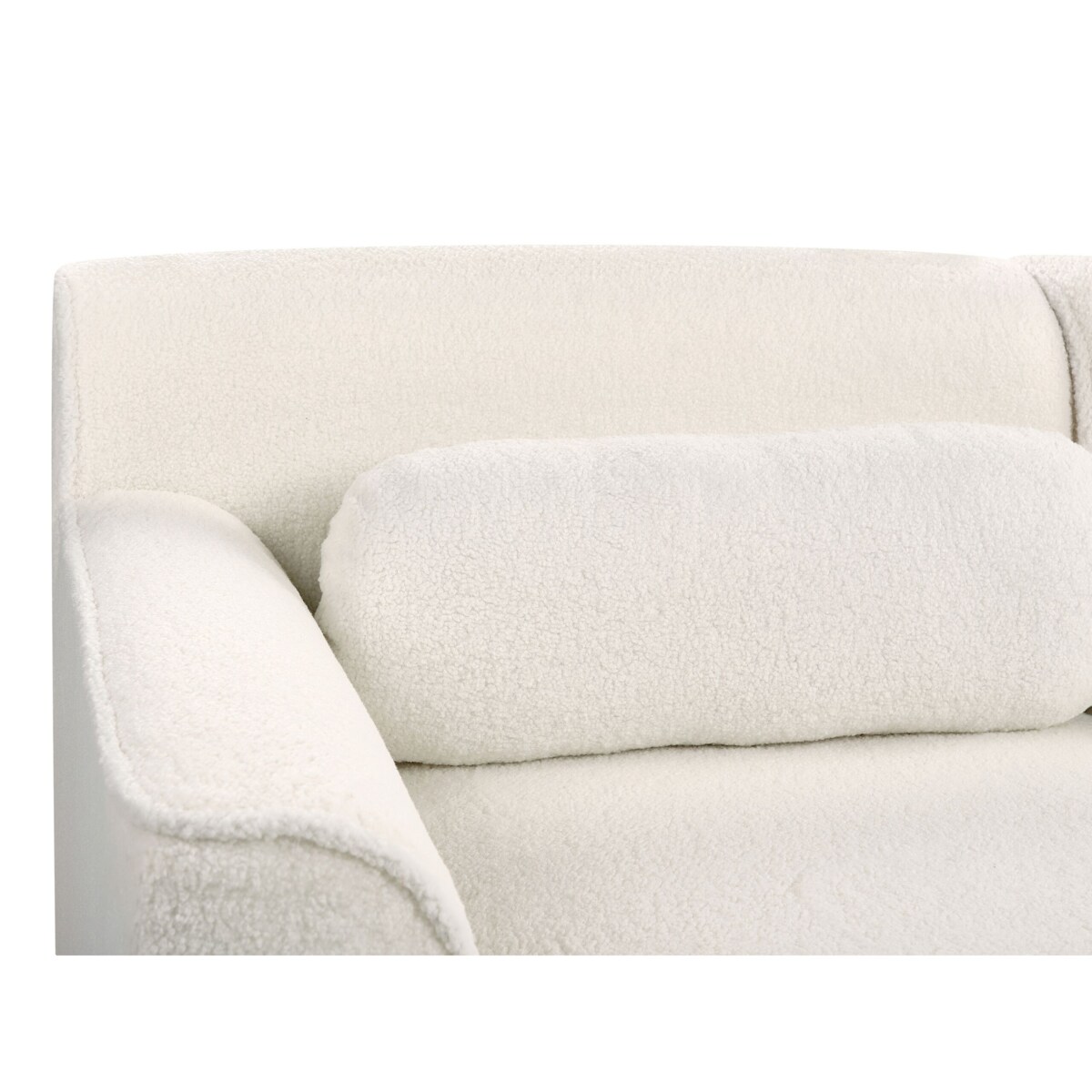 Narożnik boucle prawostronny biały SIMOS