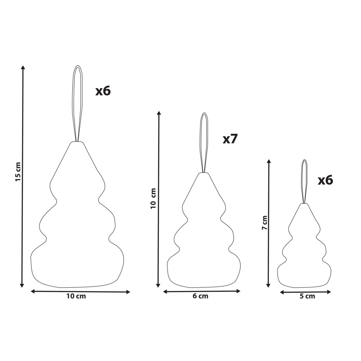 Zestaw 19 ozdób choinkowych ORKLA Papier Zielony