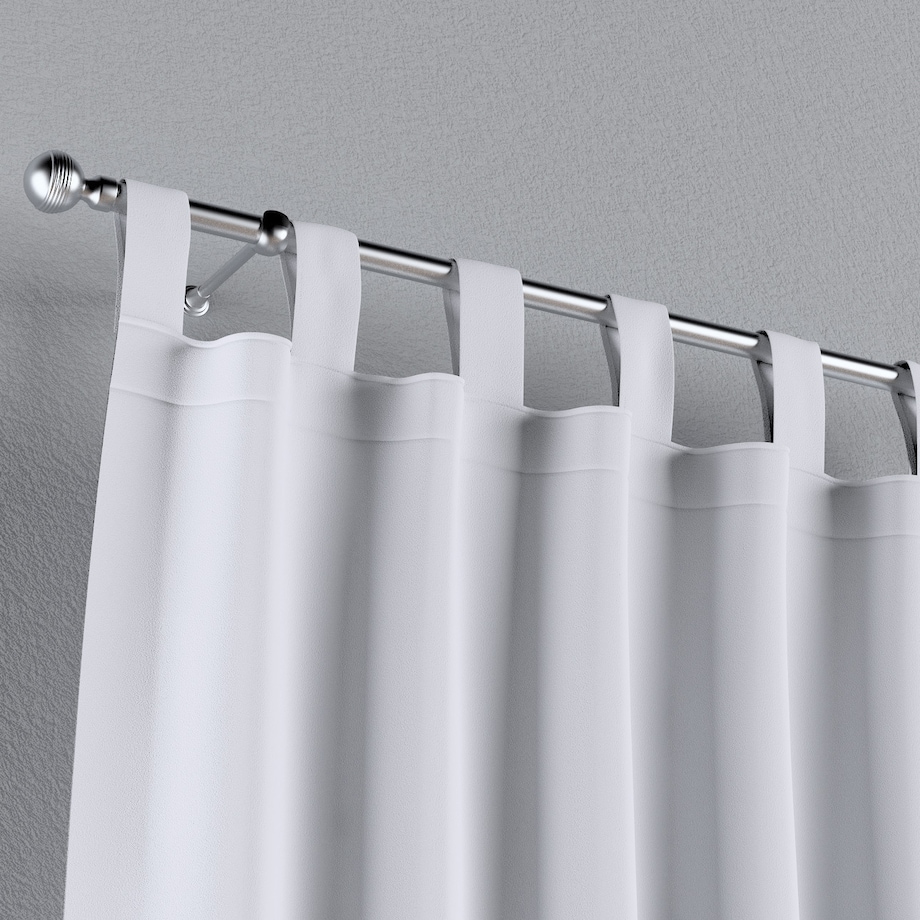 Zasłona na szelkach 1 szt. 130x245 stalowa biel