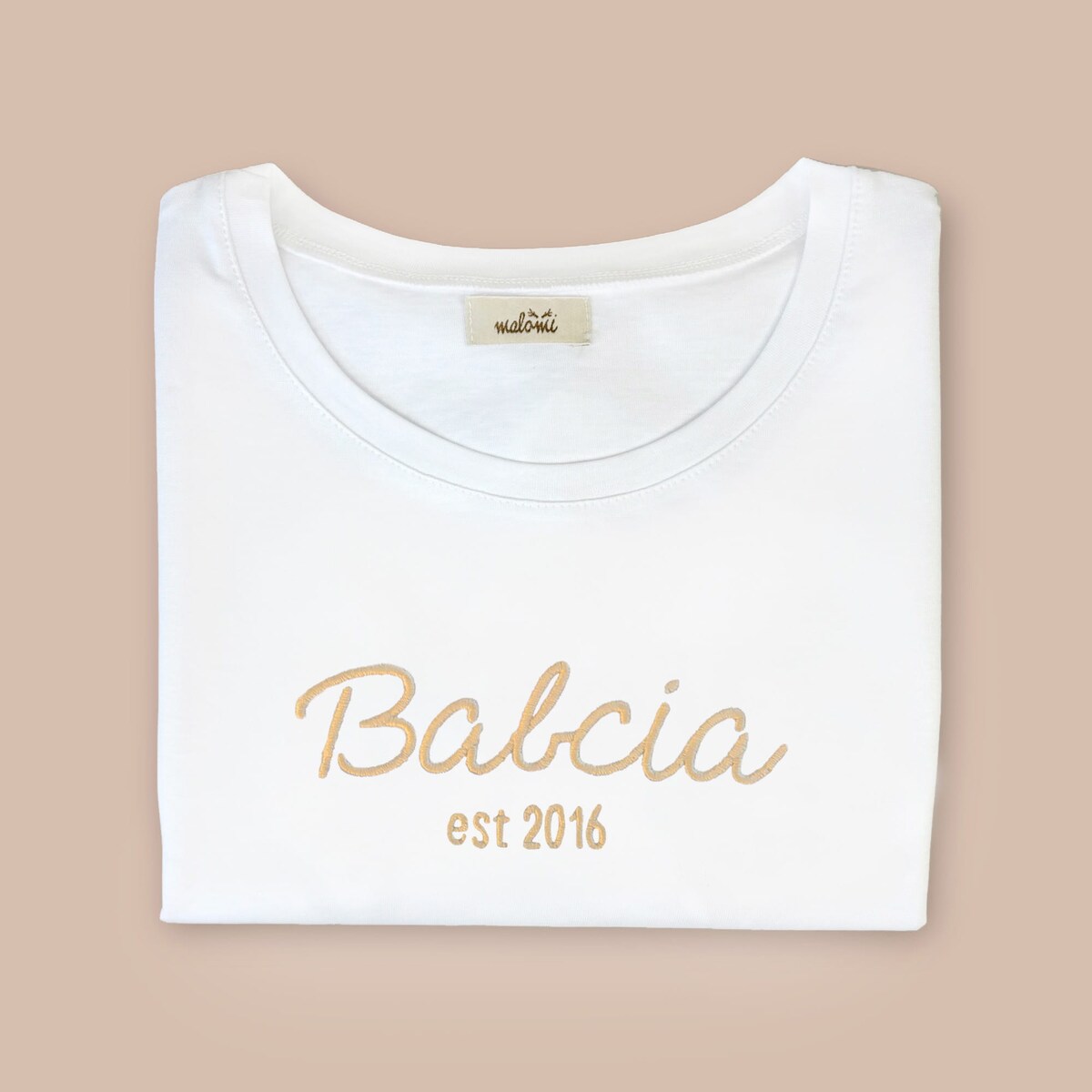 T-shirt biały damski - Babcia - XS/S