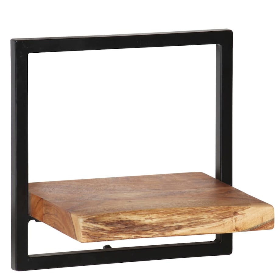 vidaXL Zestaw półek ściennych, 5 szt., lite drewno akacjowe i stal