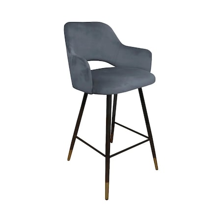 Hoker niski NAPO BL VELVET GOLD ciemno szary