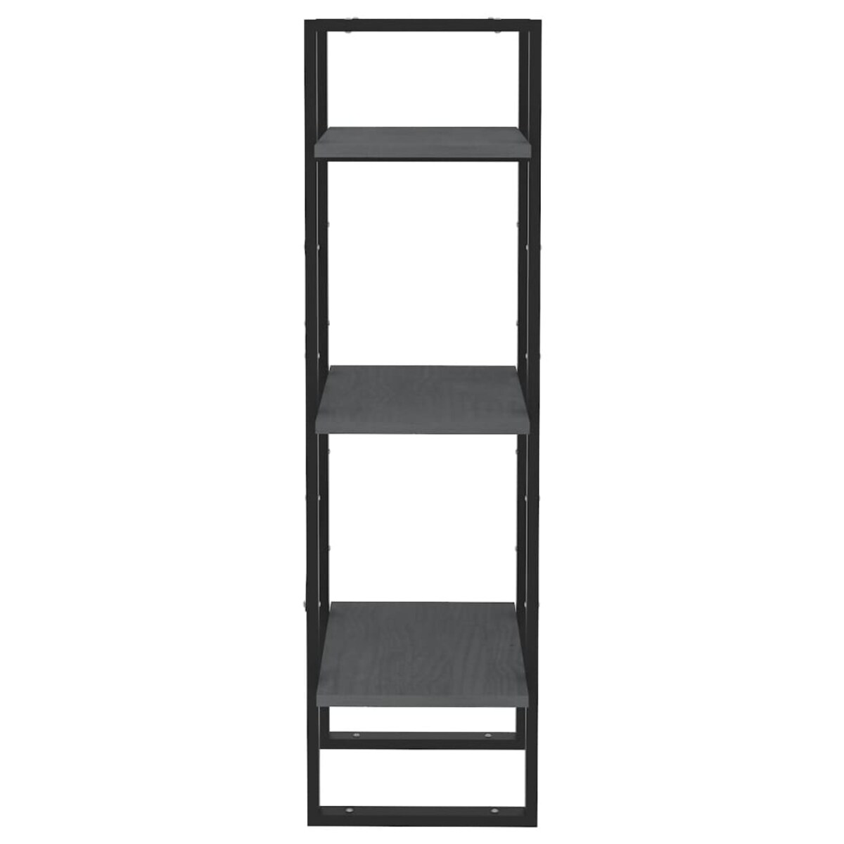 vidaXL Regał na książki, 3 półki, szary, 40x30x105 cm, drewno sosnowe