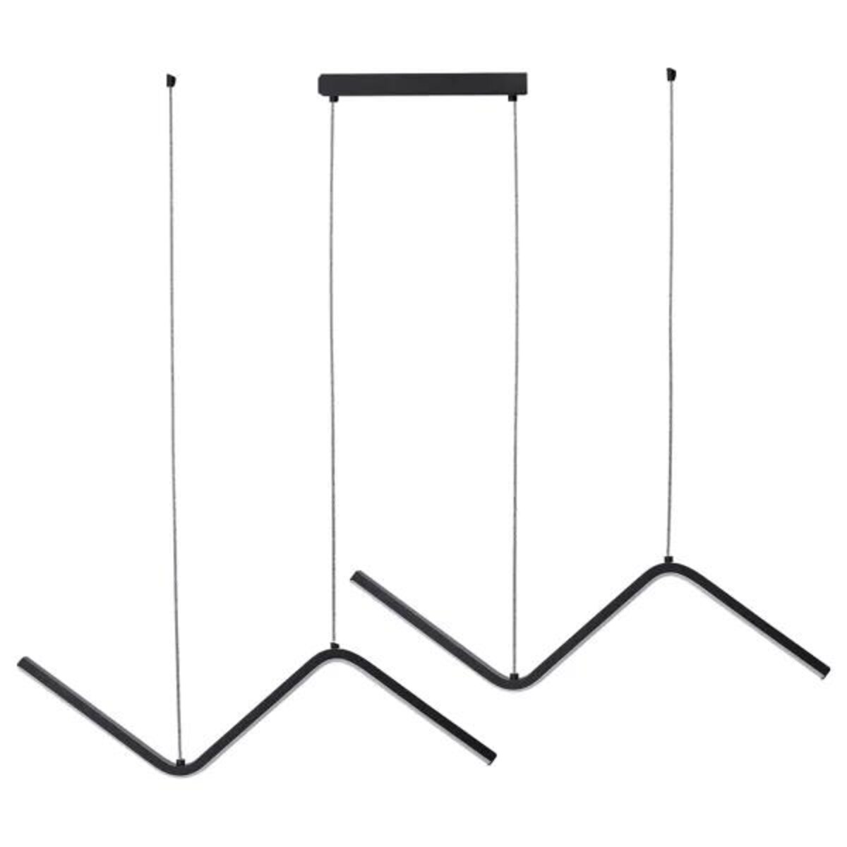 lampa wisząca led z metalu i silikonu, 23 w, 6500k asymetryczna