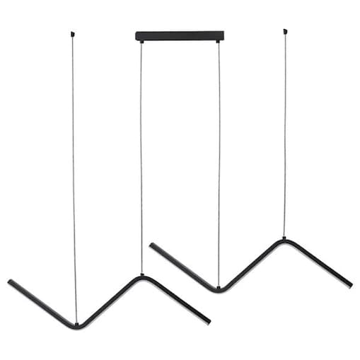 lampa wisząca led z metalu i silikonu, 23 w, 6500k asymetryczna