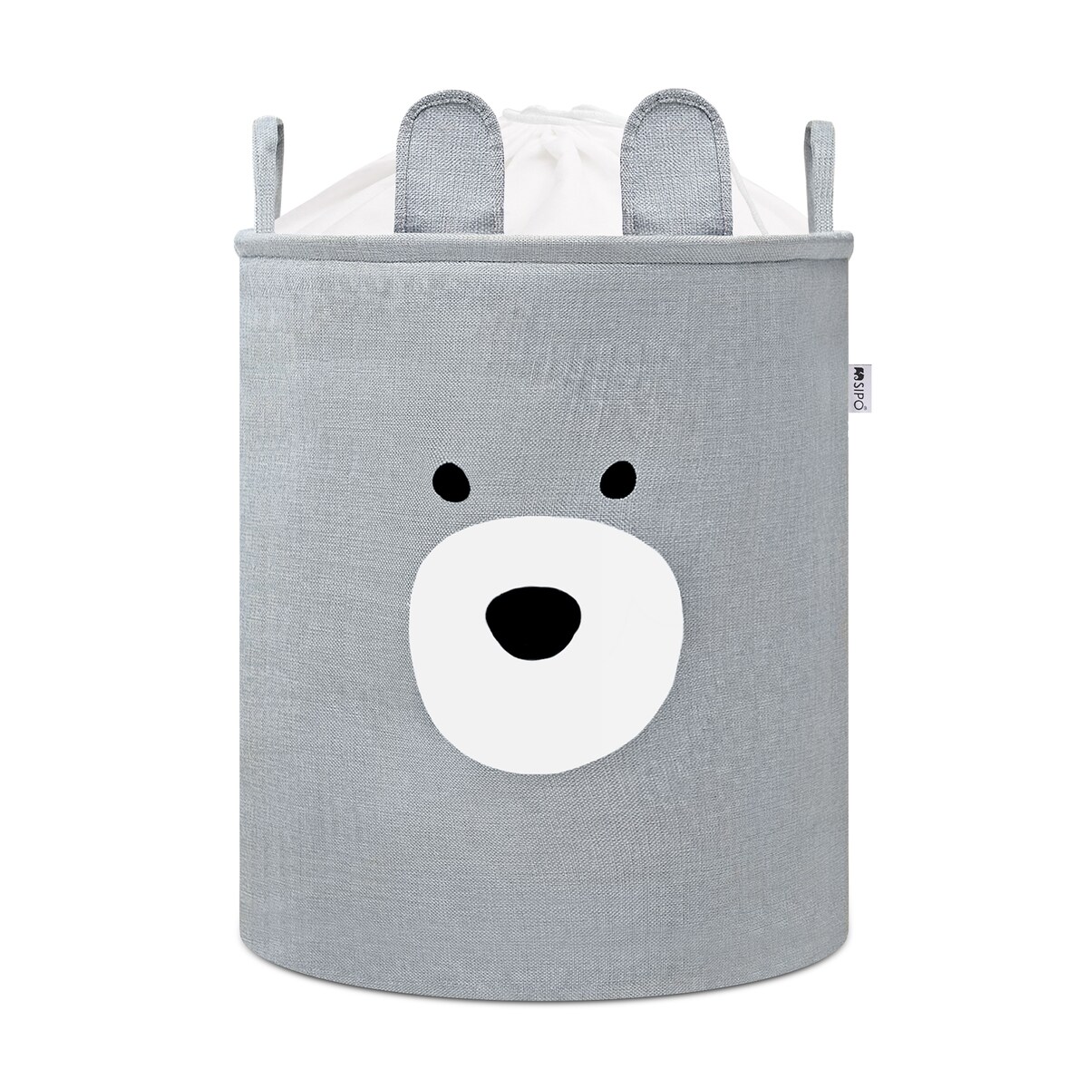 kosz na zabawki sipo, wersja premium, zamykany na ściągacz, miś, xxl
