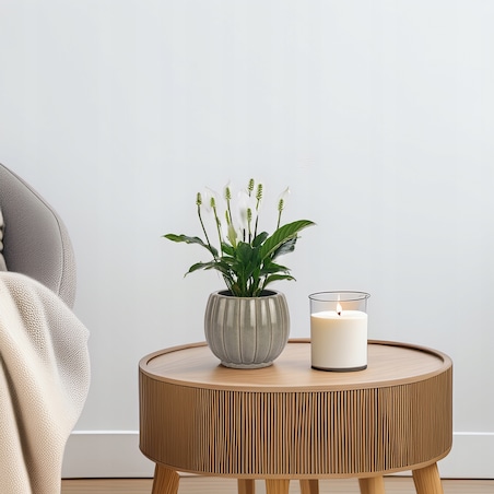 OSŁONKA NA DONICZKĘ CERAMICZNA SZARA 10cm mała na kwiaty sukulenty do domu