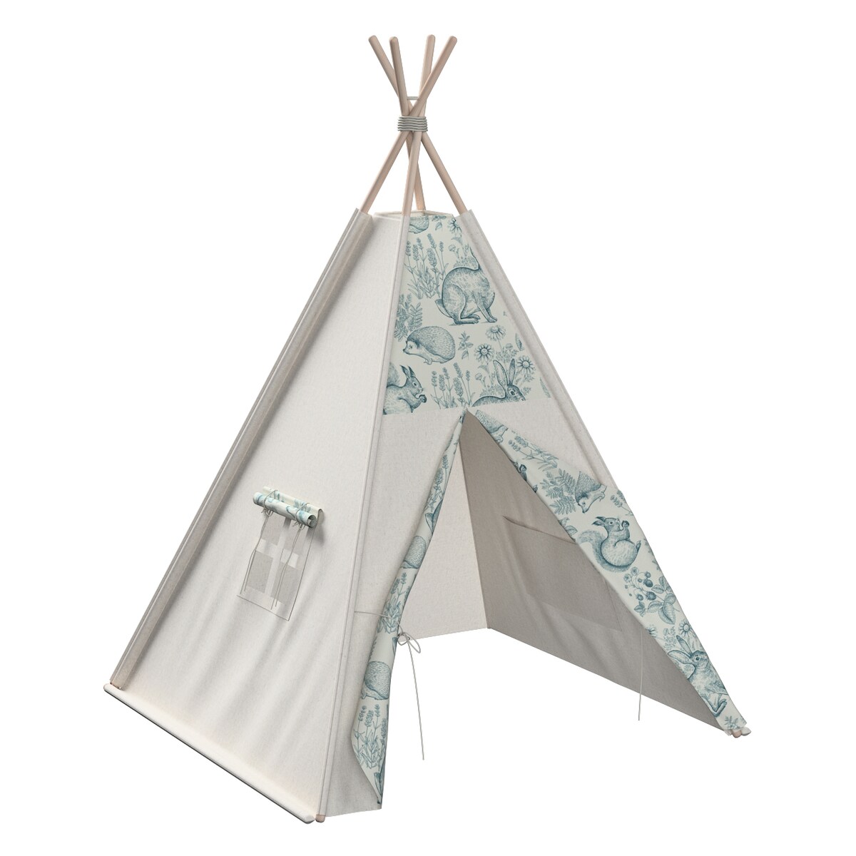 Tipi, ecru-niebieski, 110 x 110 x 155 cm, Magic Collection