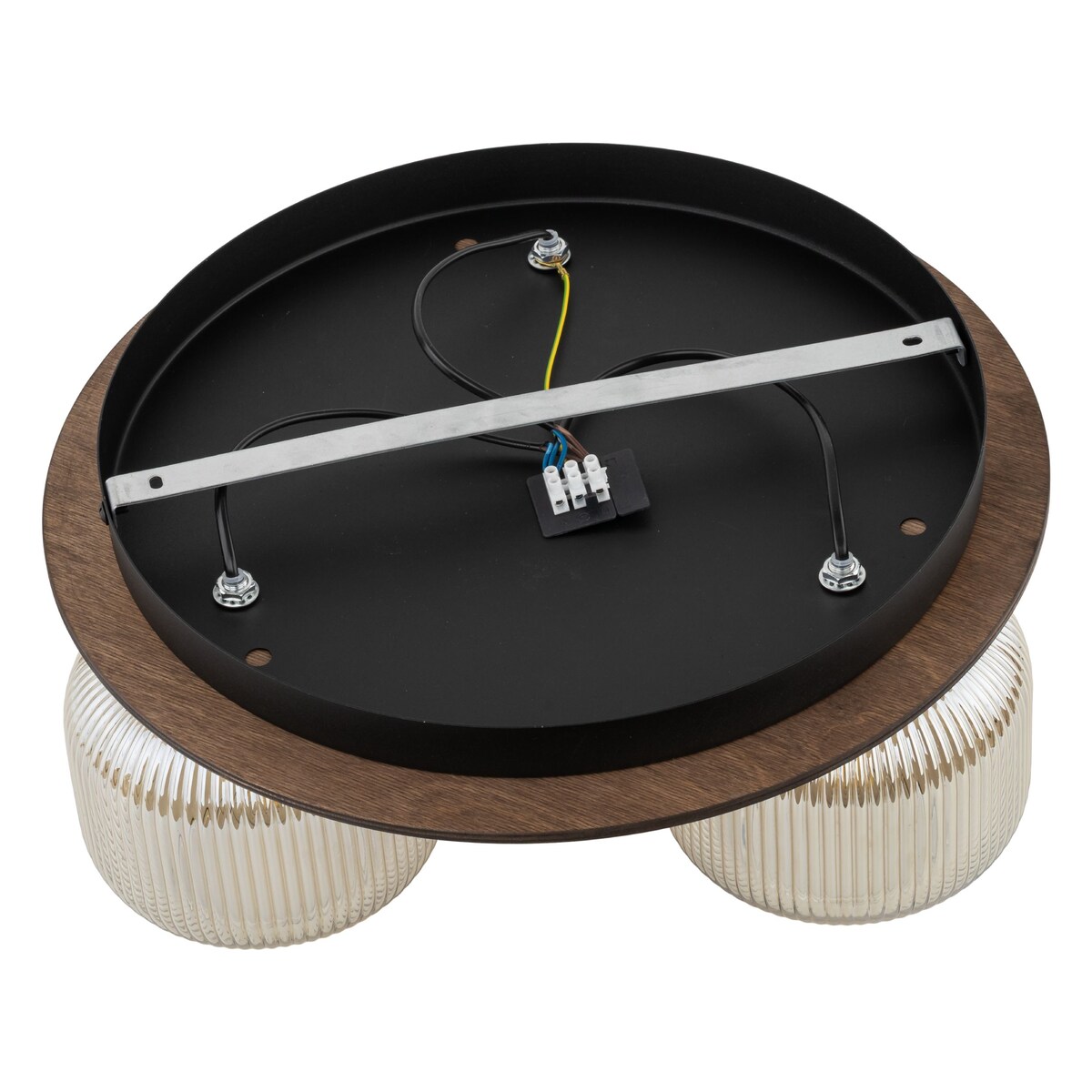 Lampa sufitowa TK Lighting SALVIA BROWN 11068 brązowa 3xE14 metal szkło drewno 42 cm