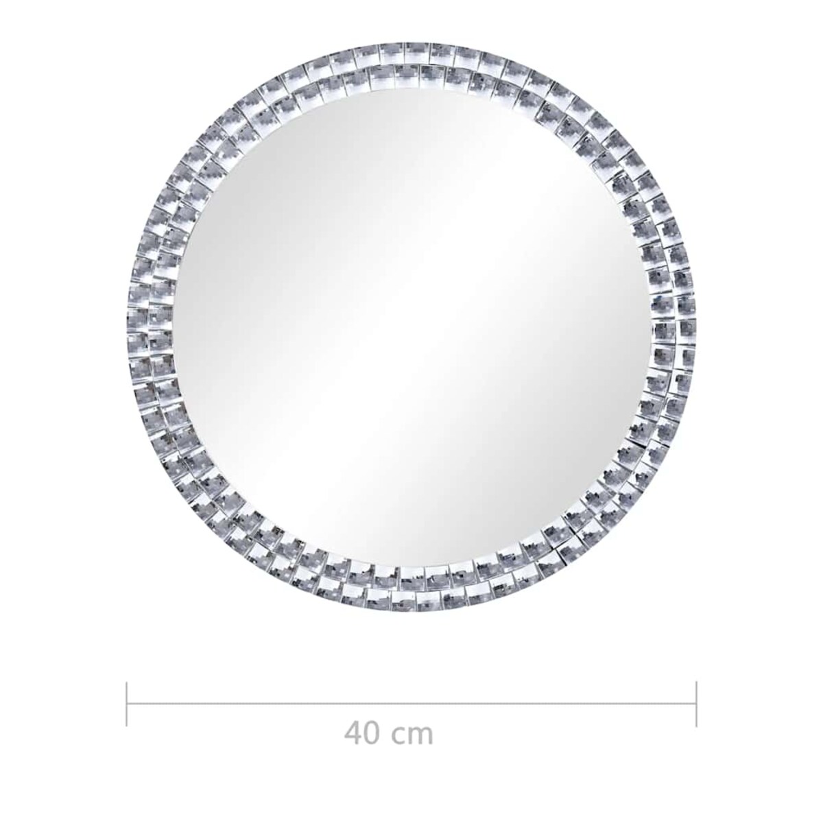 vidaXL Lustro ścienne, 40 cm, szkło hartowane