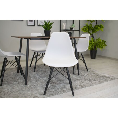 Krzesło Do Jadalni Kuchni Salonu Osaka Białe / Nogi Czarne