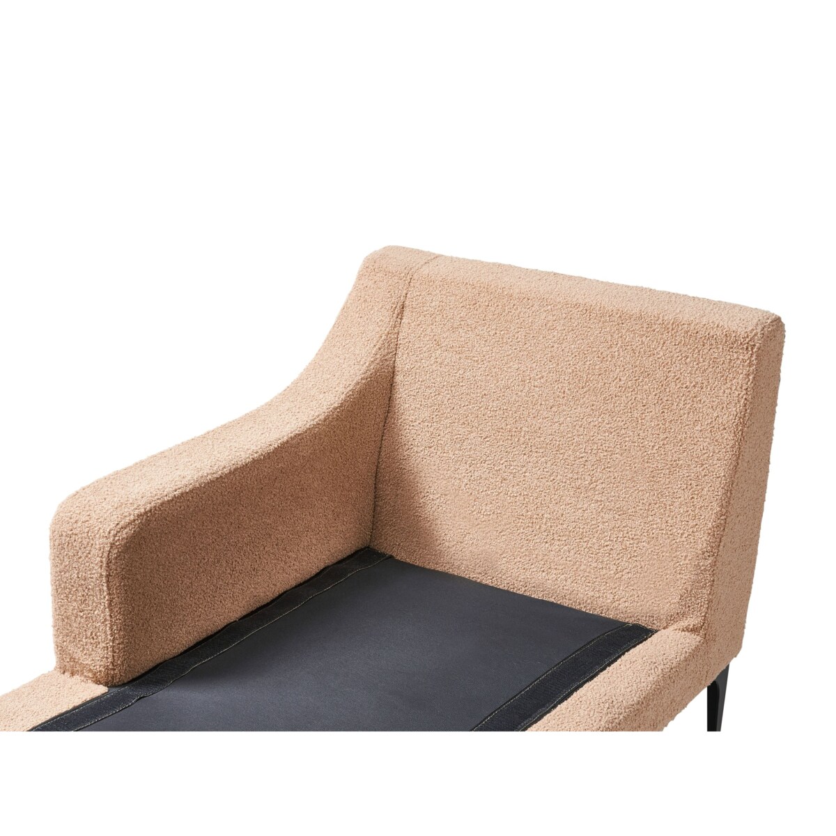 Szezlong boucle prawostronny piaskowy EWRON