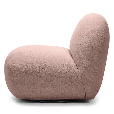 Fotel obrotowy 73x85x85 cm TENNO-3 bouclé różowy