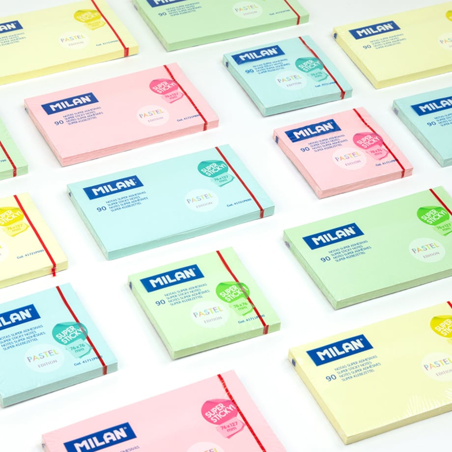 Karteczki samoprzylepne SUPER STICKY PASTEL 127x76, op. 90 szt., róż
