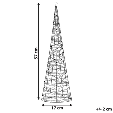 Dekoracja ogrodowa LED KOTALA Choinka 57 cm Srebrny